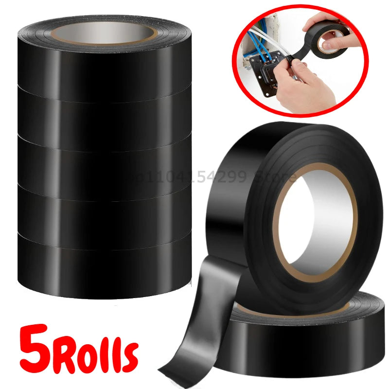 5/10pc Electrical Insulating Tape Heat Resistant Harness Insulation Automotive Tape Self Adhesive Electric Wire Protection Tapes Zpaxo 5Rolls 6M