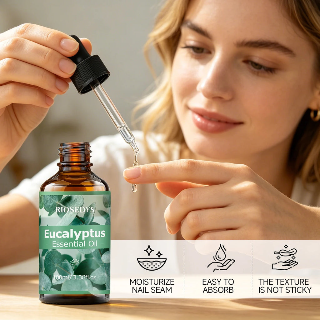 EUCALYPTUS ESSENTIAL OIL is moisturizing and nourishing massage oil suitable for skincare, fragrance, massage, all skin types. Zpaxo