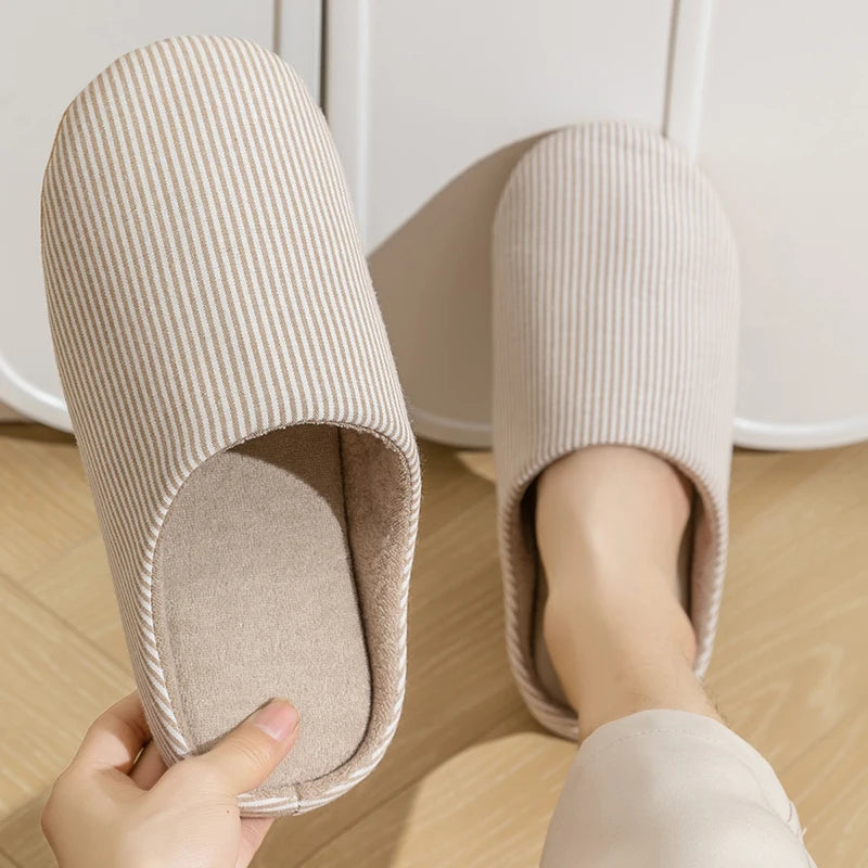 Men's Home Slippers Spring Autumn Indoor Non-slip House Shoes Soft
