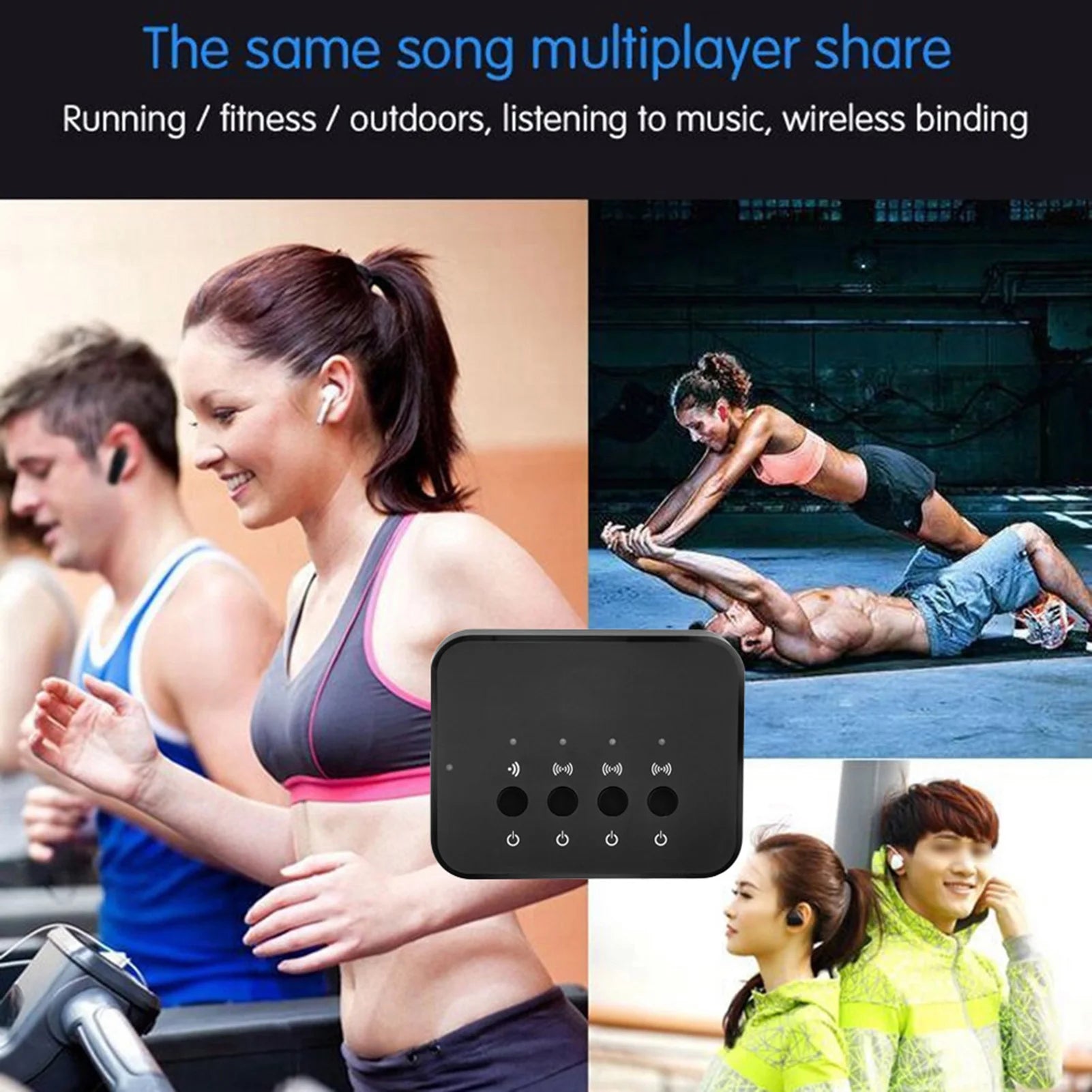 Splitter Wired Wireless Stereo 4 0 Audio Adapter Music Sharing Device