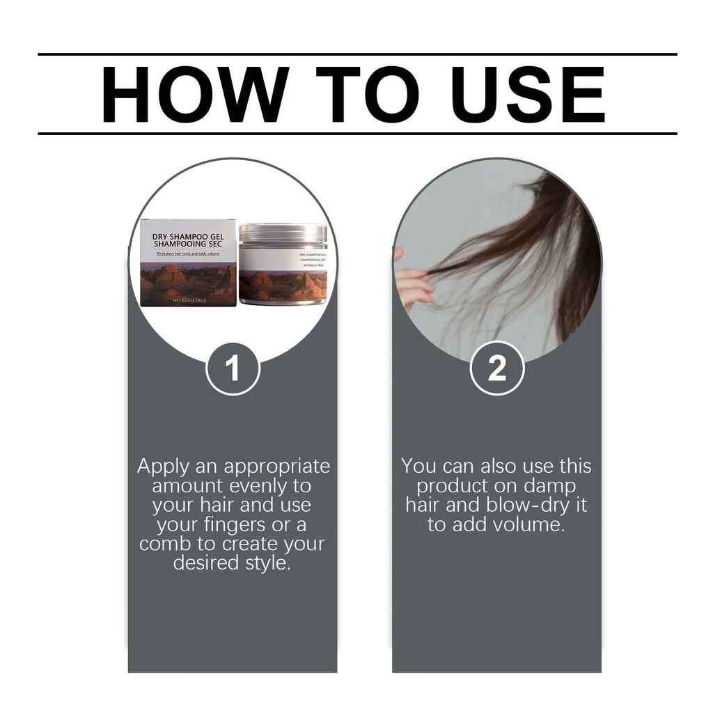 Coconut Oil Dry Shampoo Gel – Add Volume & Refresh Hair 62g Dry Shampoo Gel Zpaxo