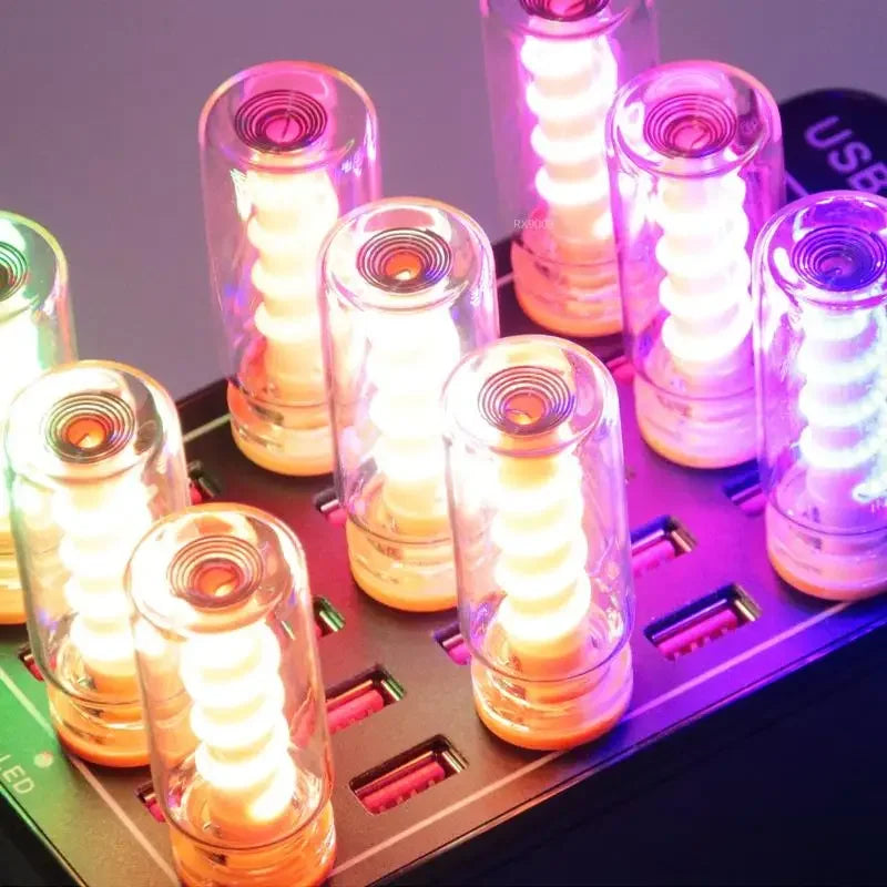 For Daily Lighting Bulb Atmosphere Lamp LED Spiral Filament Light Handmade DIY Camping Light LED Flexible Retro USB Light Bulb Zpaxo