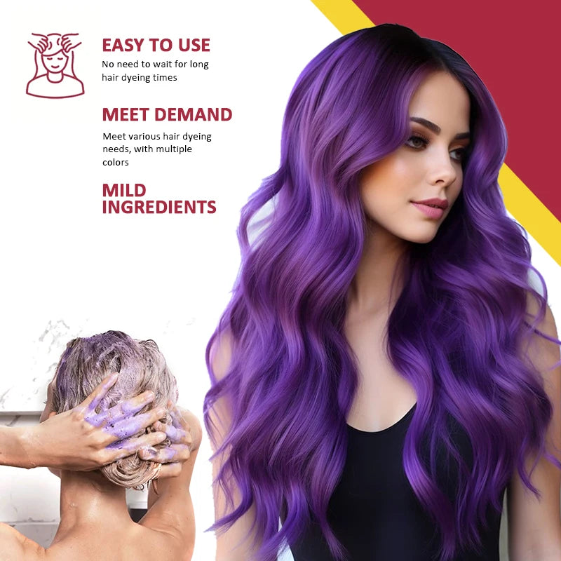 Unisex 10 Correction Fixed Shampoo Moisturizing Hair Dye Long Lasting Zpaxo