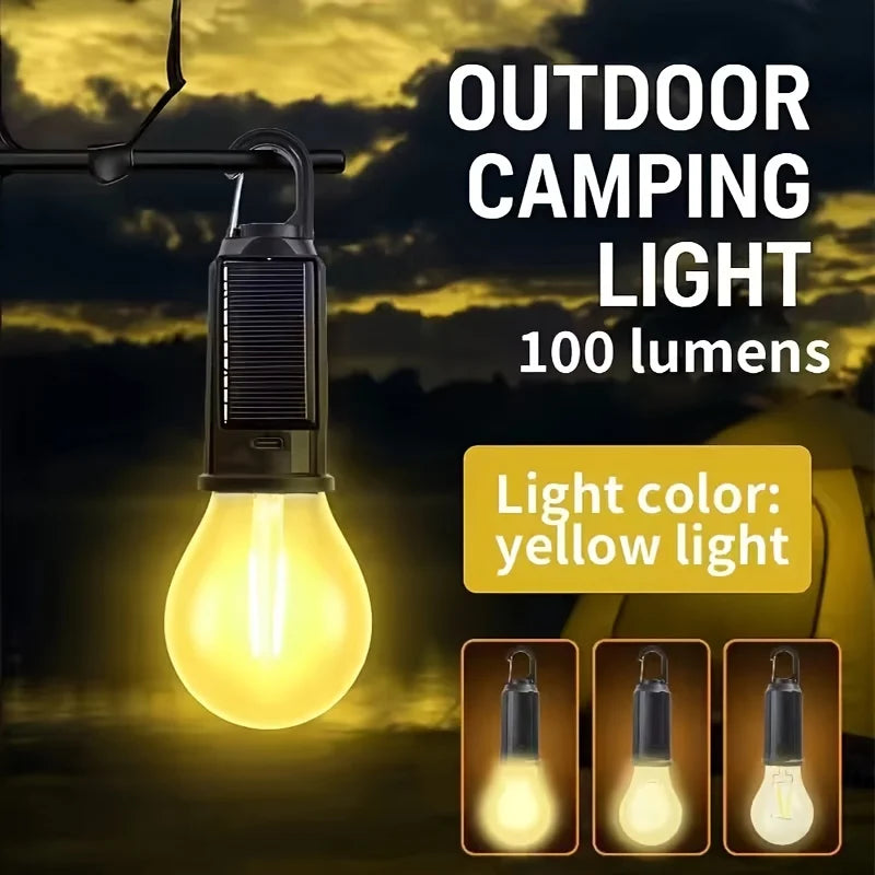 Solar Rechargeable LED Camping Lantern | Portable Hook Lamp