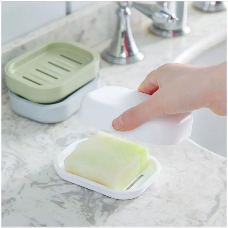 Double Layer Soap Dish Bathroom Dish Plate Case Plastic Drain Soap Box Home Travel Soap Holder Container Portable Soap Rack Zpaxo