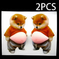 2-Pack 3D Shiba Inu Stickers, Self-Adhesive Decals for Phone, Laptop, Car, Gift for Pet Lovers Zpaxo 2pcs
