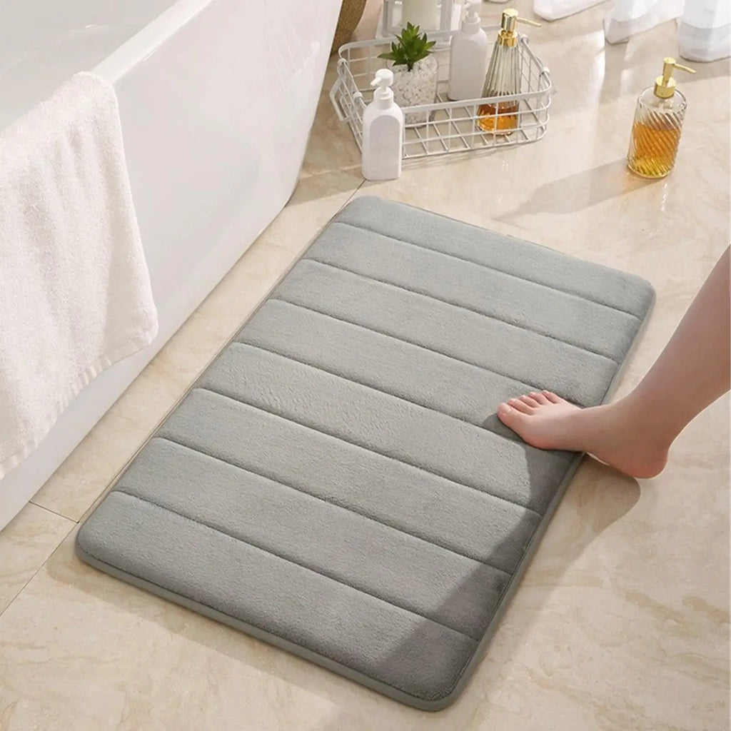 Coral Fleece Bath Mat Absorbent Non-slip Bathtub Rug Quick Dry Home