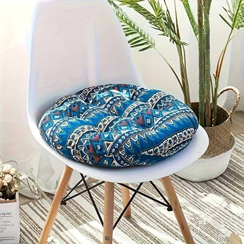 Fashionable Circular Seat Cushion Ethnic Fabric Yoga Mat Thick And Comfortable Seat Dining Chair Cushion Tatami Stool Cushion Zpaxo