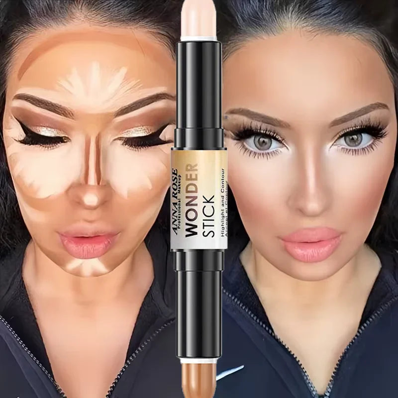 Double-ended Face Foundation Concealer Pen Highlighter Waterproof Zpaxo