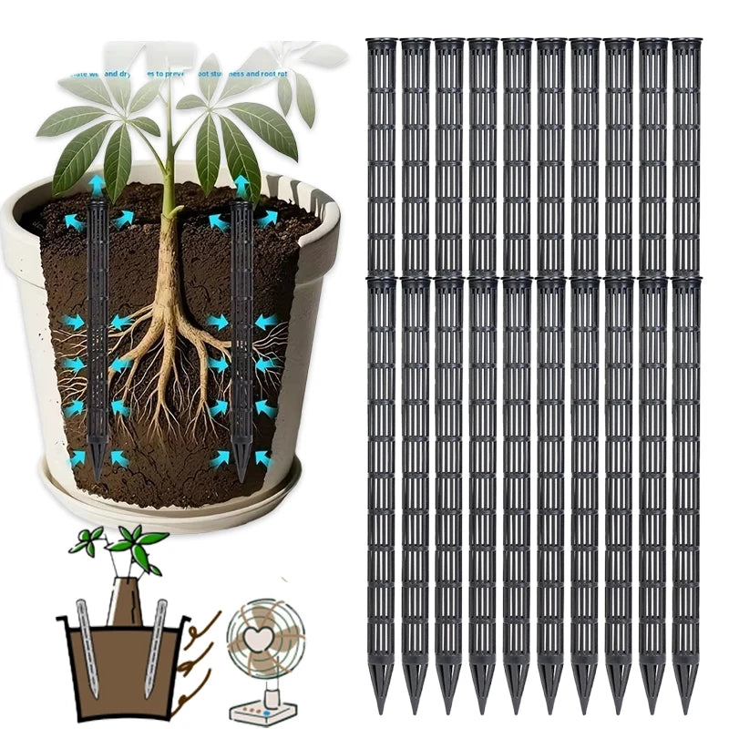 20 Plant Aeration Tubes Pots Root Rot Prevention Prevent Overwatering