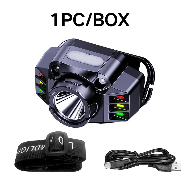 Outdoor ABS Headlights Night Fishing Lighting Mini Wave Sensing Head