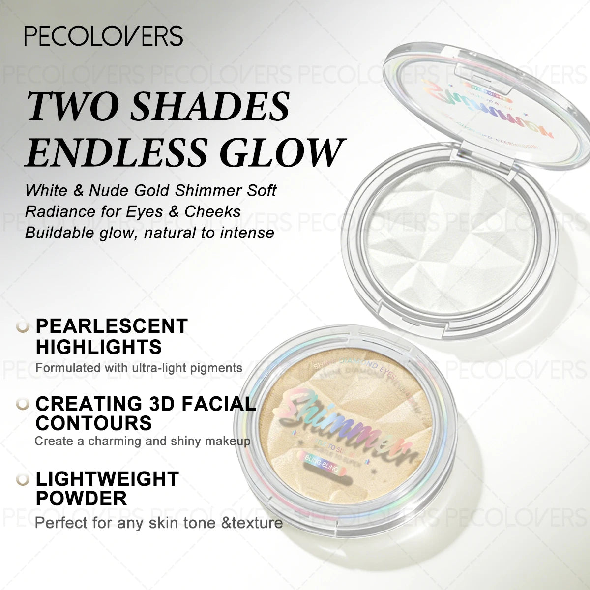 1PC Explosive Highlighter Eyeshadow Powder, Waterproof, High-gloss Silkworm Brightening, Perfect Holiday Gift for Girls Zpaxo