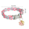 Pet Collar With Bell Colorful Dog Puppy Kitten Collar Adjustable Safety Bell Ring Necklace Cat Collar Anti-lost Pet supplies Zpaxo C