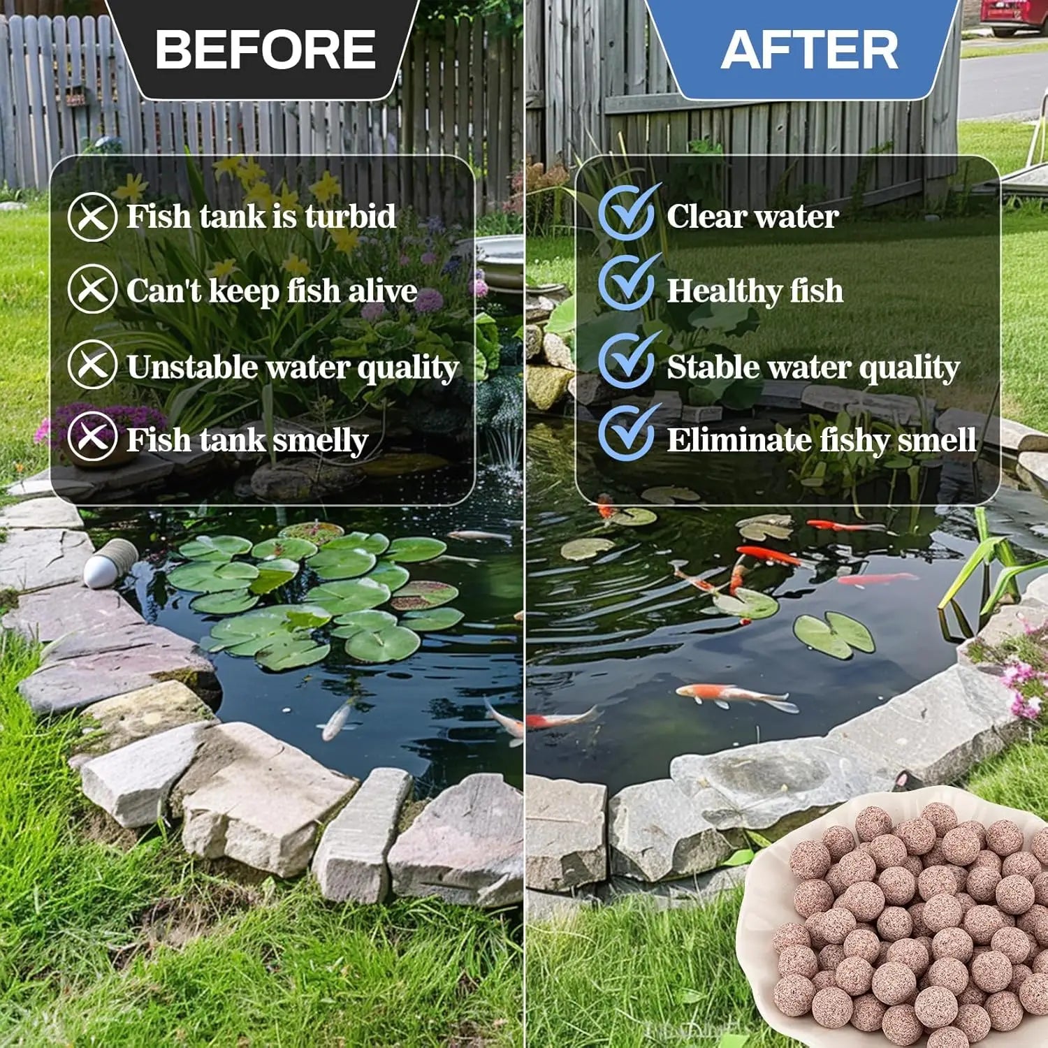 Fish Tank Filter Material Quartz Ball Pill Pond Water Purification Aquarium Shop Filter to Remove Yellow Water Bacteria Hollow Zpaxo