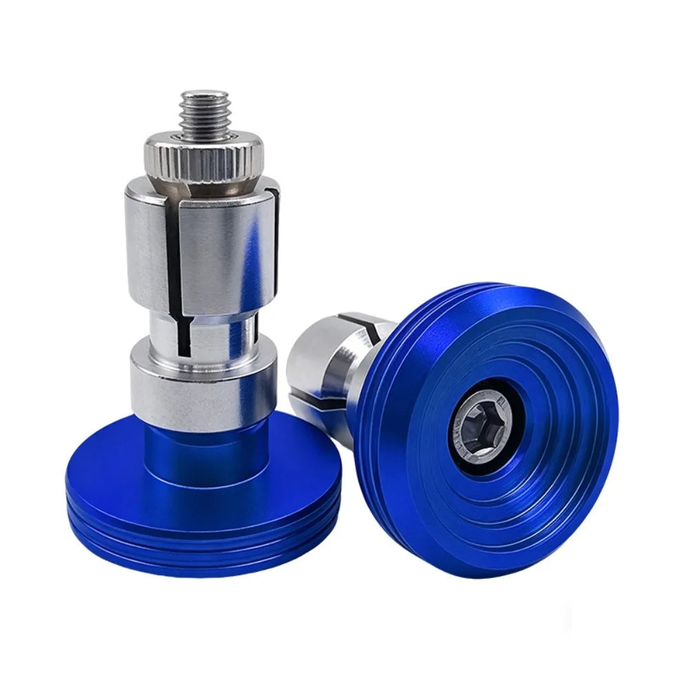 CNC Aluminum Alloy Motorcycle Handlebar End Plugs Shock-absorbing Zpaxo Blue