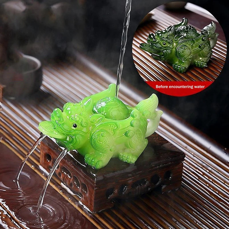 1PC Boutique Tea Pet Water-spraying Pixiu Tea Pet Ornament Handmade Tea Ceremony Tea Game Financial Tea Table Gift Zpaxo C
