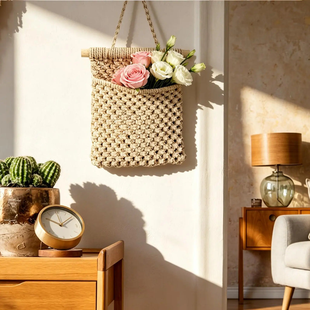 Macrame Plant Hanger Flower Basket Holder Rope Home Living Room