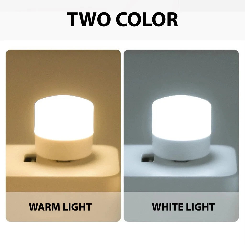 Mini USB Night Light Warm White Eye Protection Book Reading Plug Zpaxo