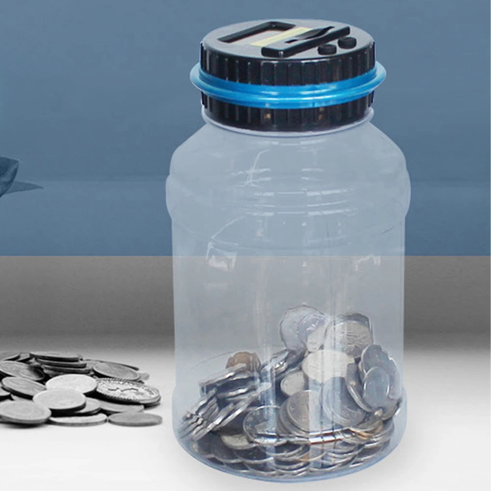 Electronic Digital Counting Money Jar LCD Counter Coin Bank Savings