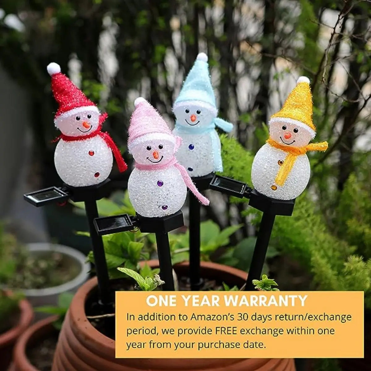 Snowman Solar Landscape Light Lawn Garden Villa Christmas Outdoor Zpaxo