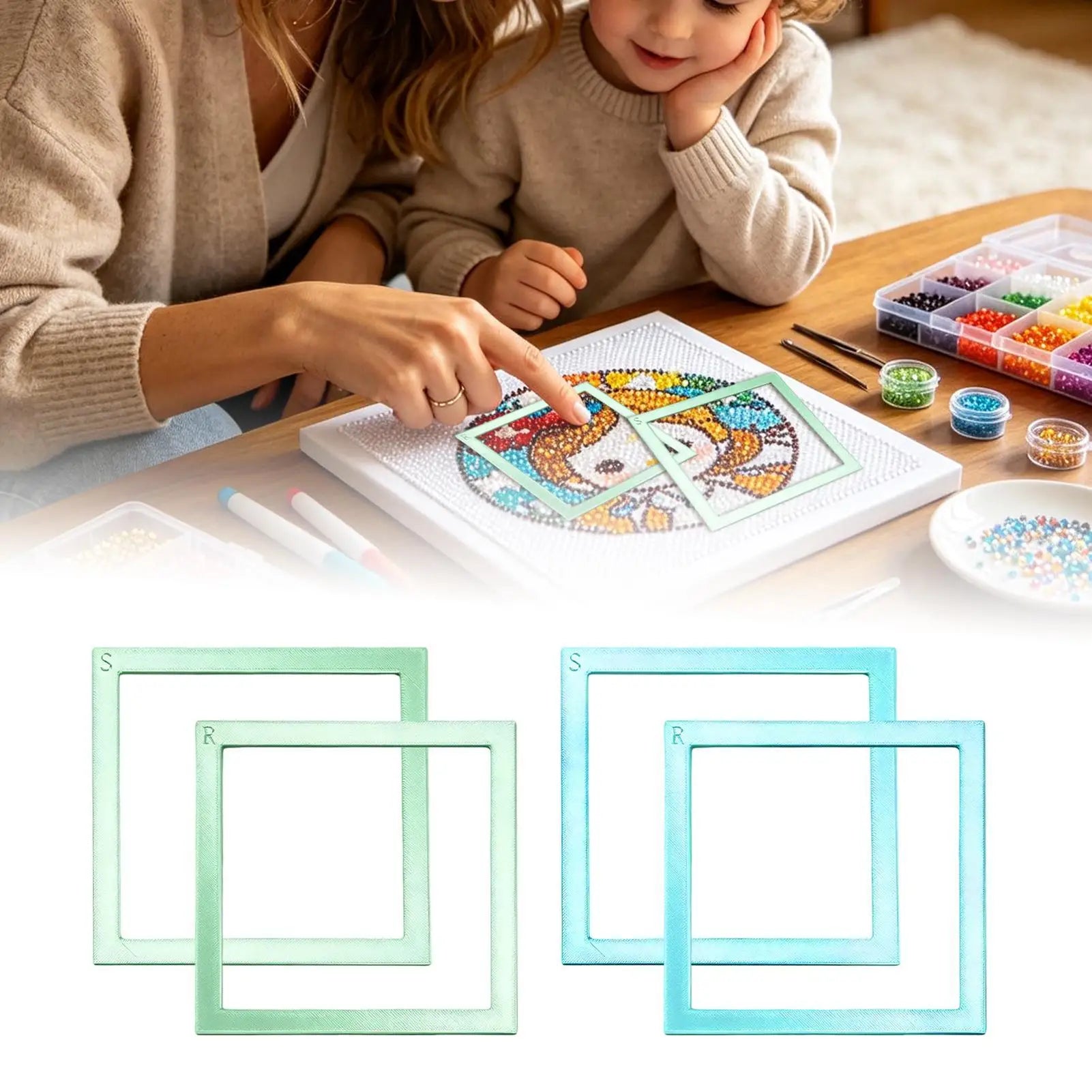 Diamonds Painting Alignment Tool Positioning Frame Gem Art
