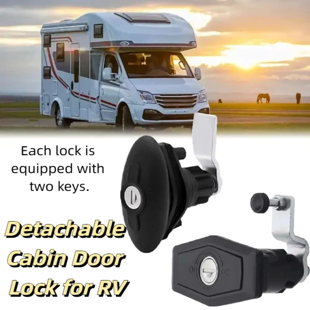 T-handle Lock RV Cabinet Door Ellipse Model Black Caravan Furniture Zpaxo