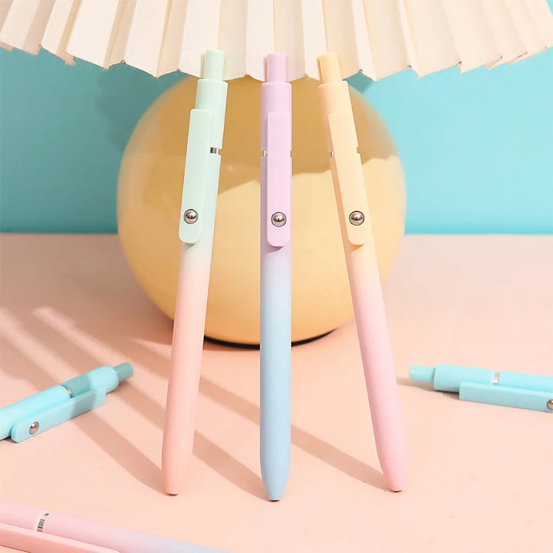 5Pcs Cute Gel Pens Quick Dry Ink Pen,Retractable Black Ink Rolling Gel Pens Fine Point(0.) Smooth Writing Aesthetic Pens Zpaxo