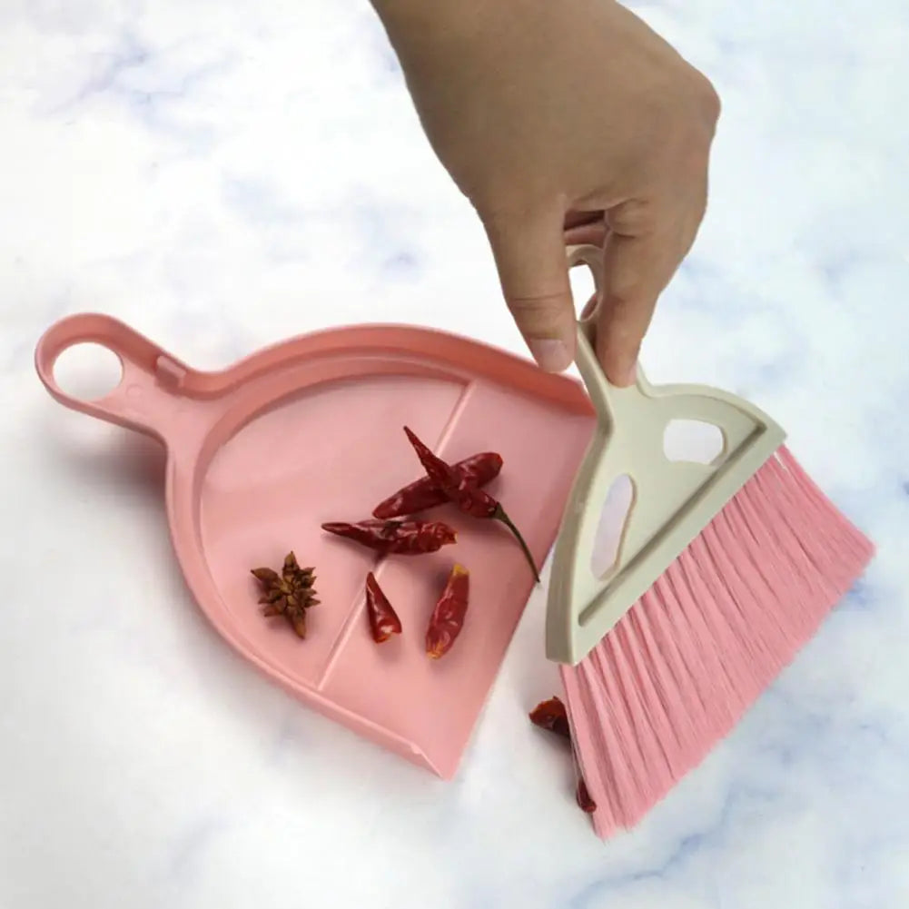 1 Set Small Broom Dustpan Ergonomically Designed Dustpan Brush With Soft Bristles Portable Crumb Sweeper Cleaning Tool For Home Zpaxo