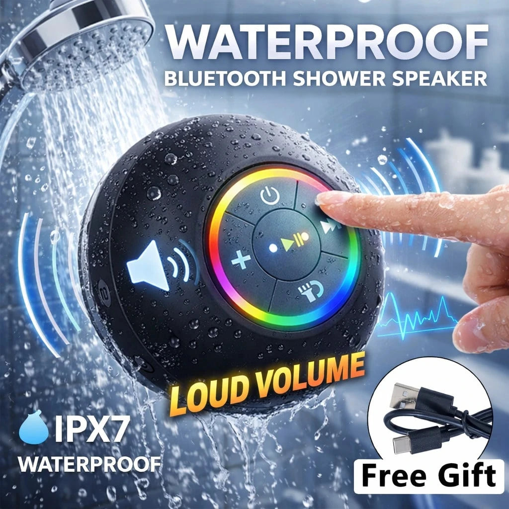 Portable Bluetooth Audio Ipx7 Waterproof Led Lights Bathroom Outdoor Zpaxo 1pc United States
