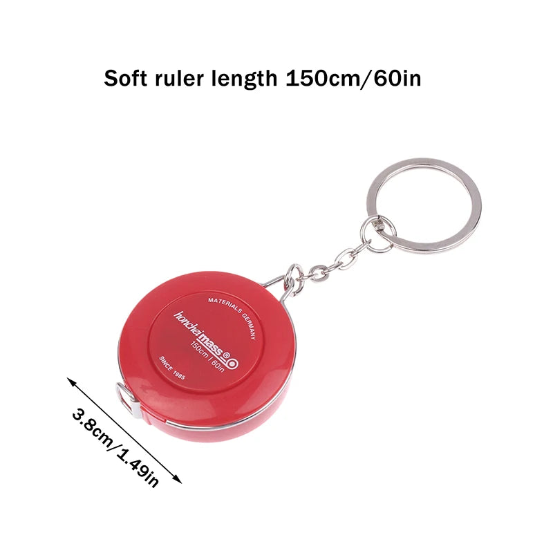 Mini ABS Plastic Measure Ruler Centimeter Inch Roll Tape 150/60Inch Keychain Tape Measure Portable Retractable Measuring Tool Zpaxo