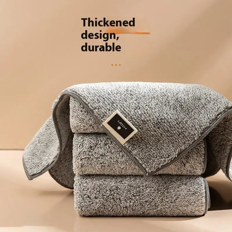 5Pcs Bamboo Charcoal Thickened Doublesided Towel Absorbent Dishcloth Anti-grease Home Kitchen Washdishing Wiping Cloth Clean Too Zpaxo