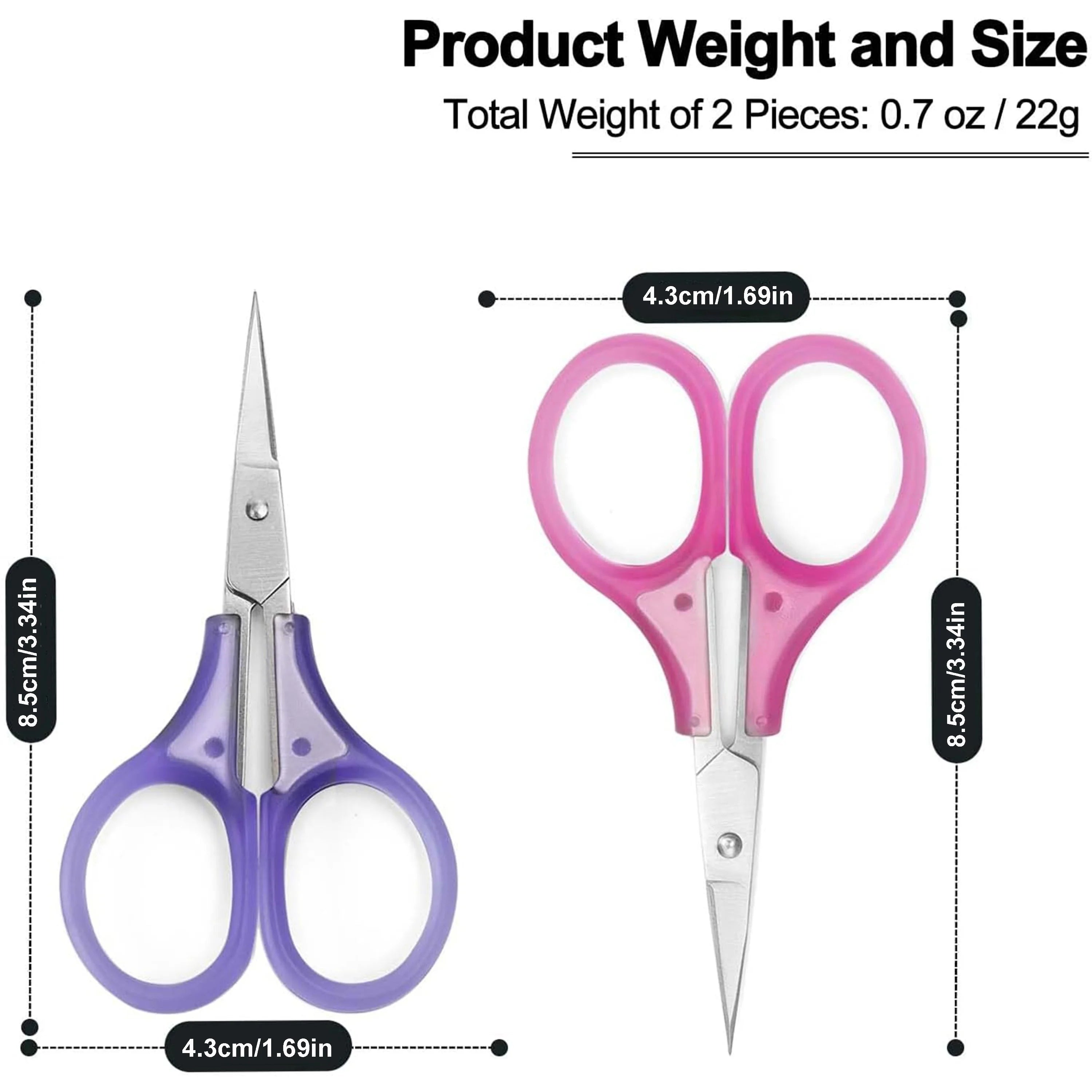 Compact Precision Craft Scissors Sharp Stainless Steel Blades