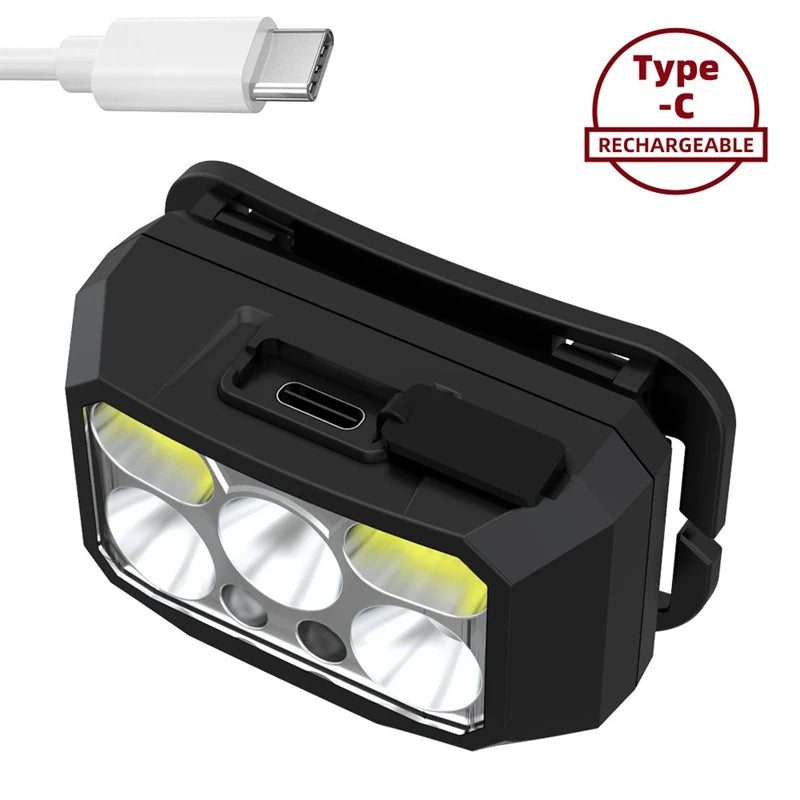 SHINEKNOT LED Headlamp 6-Speed 380LM USB-C Rechargeable