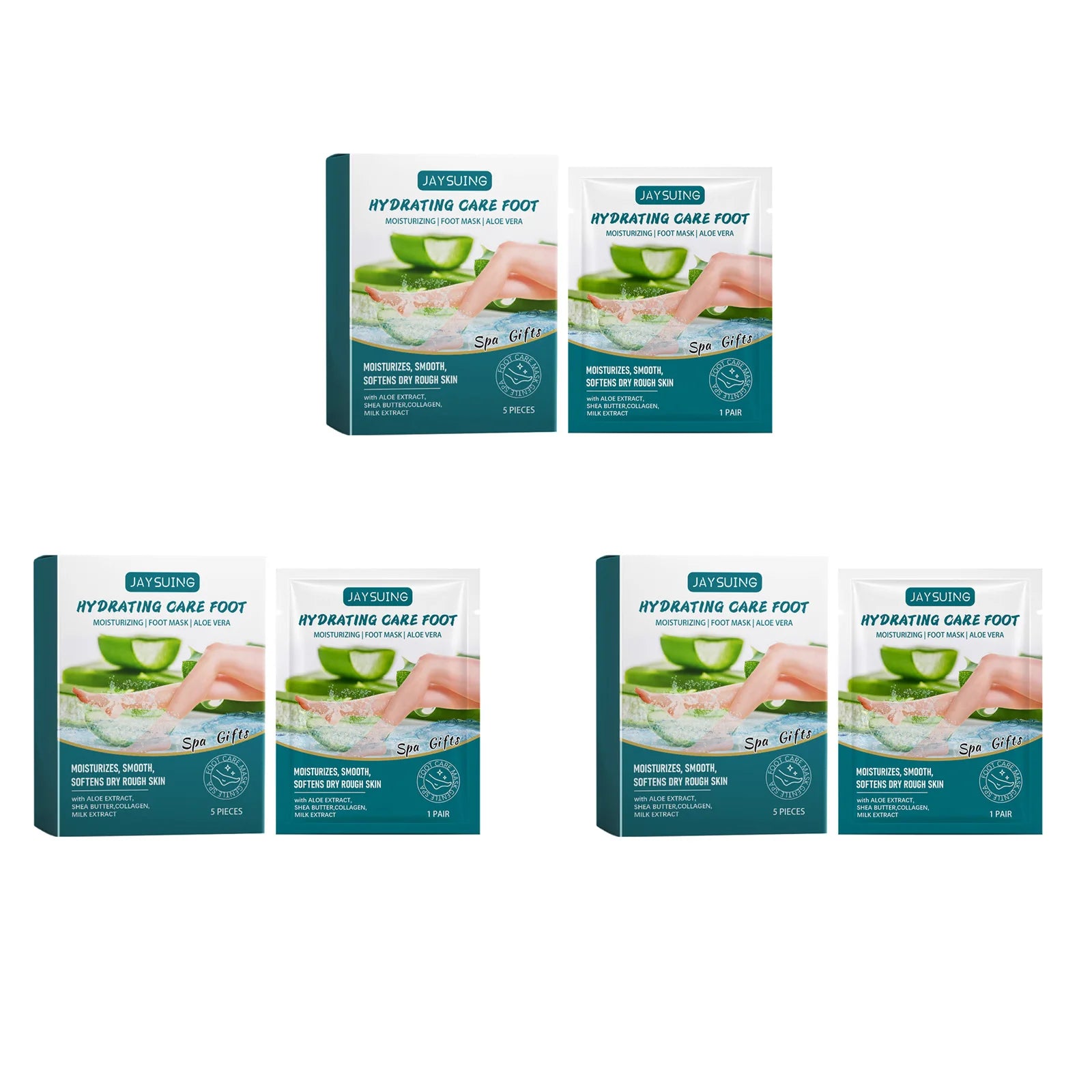 Aloe Vera Exfoliating Foot Mask – Callus & Dead Skin Remover Exfoliating Foot Mask Zpaxo 15pcs