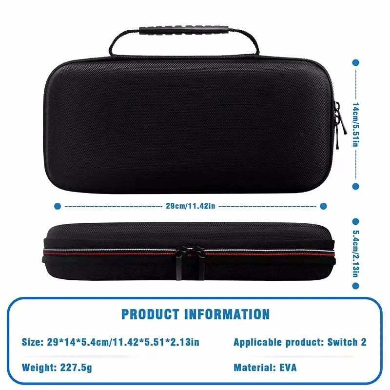 Nintendo Switch 2 Carrying Case – Hard Shell & Game Card Slots Console Carrying Case Zpaxo