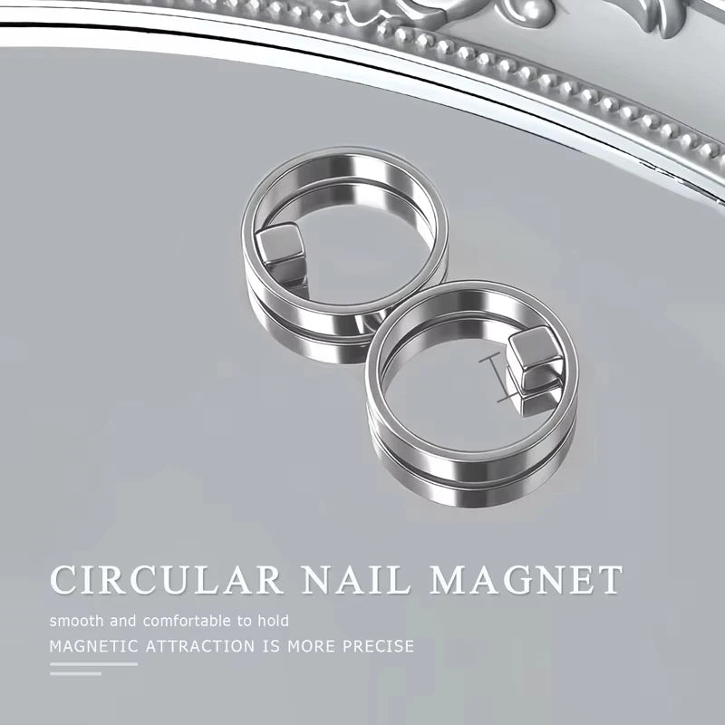New Circular Cat Eye Nail Magnet Strong Nail Art Magnetic Gel Polish Guide Tool DIY Magnetic Nail Helper Manicure Design Zpaxo