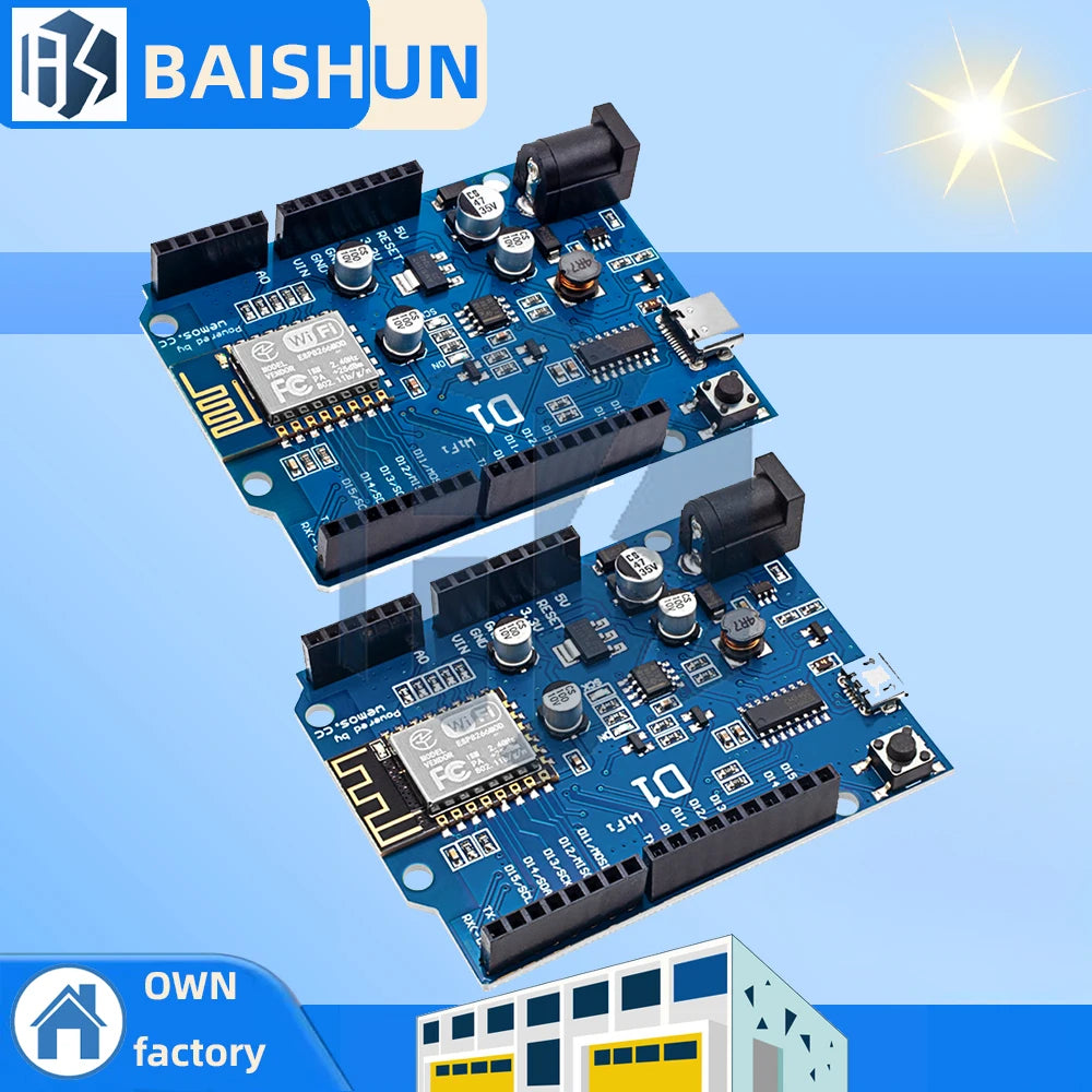 ESP8266 ESP-12E WiFi Module CH340 Dev Board for D1 Mini & for Arduino Uno Zpaxo