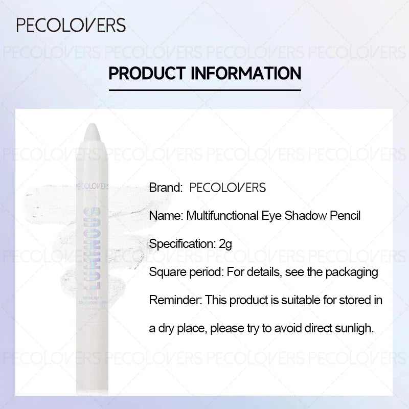 1PC Pearl Matte Waterproof Eyeshadow Pen, Highlighter, Smooth Application, Brown, Convenient, Ideal Christmas, Halloween Gift Zpaxo