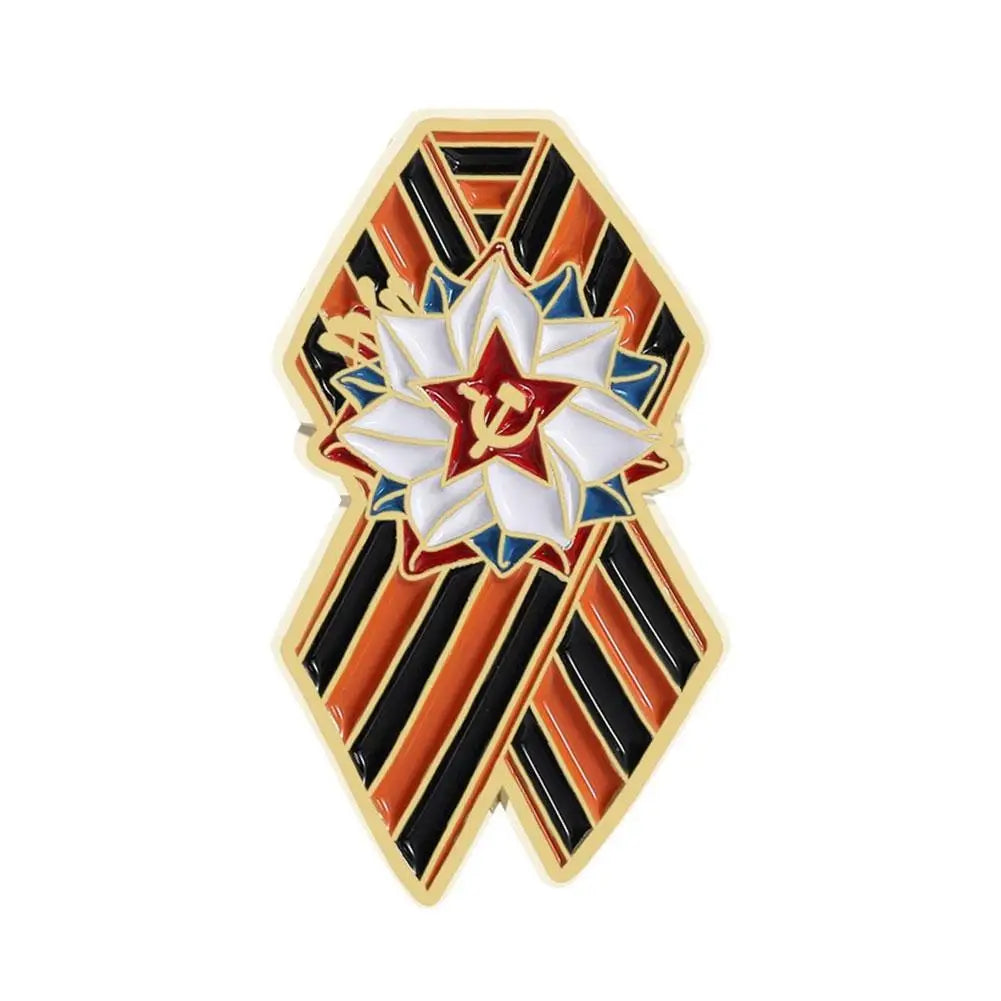 St. George Ribbon Enamel Pin Brooch – Victory Day Memorial Badge Enamel Pin Brooch Zpaxo B