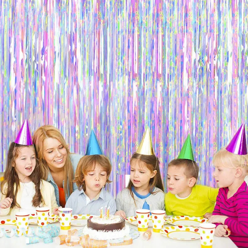 1 2 3 Meters Party Backdrop Wedding Decor Curtains Tinsel Curtain