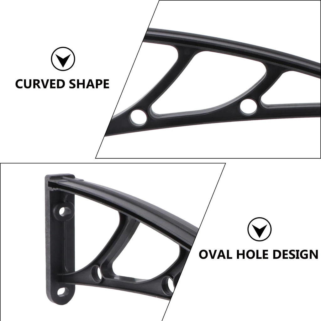Reliable Curved Awning Bracket for Outdoor Patio Balcony Window Door Sun Shade Rain Cover Canopy Support Holder 3Mm Slot Zpaxo