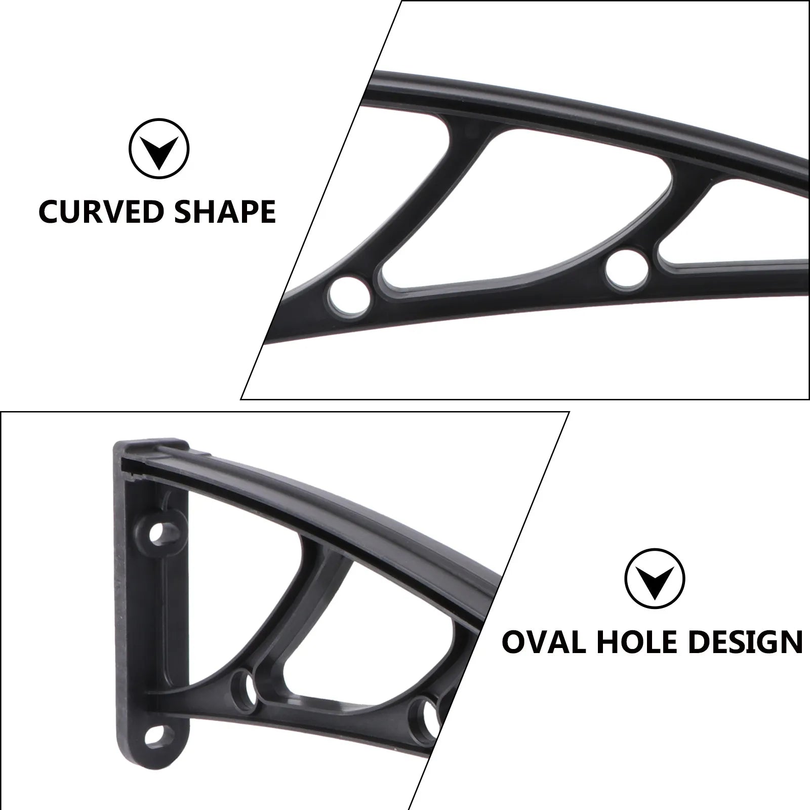 Reliable Curved Awning Bracket for Outdoor Patio Balcony Window Door Sun Shade Rain Cover Canopy Support Holder 3Mm Slot Zpaxo