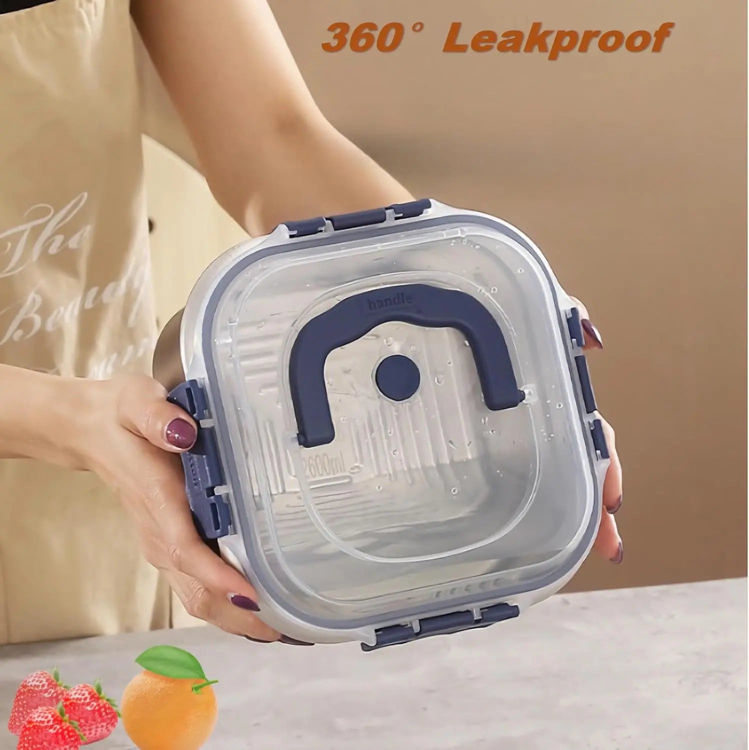 Airtight Stainless Steel Food Storage Container Lid Leakproof Lunch