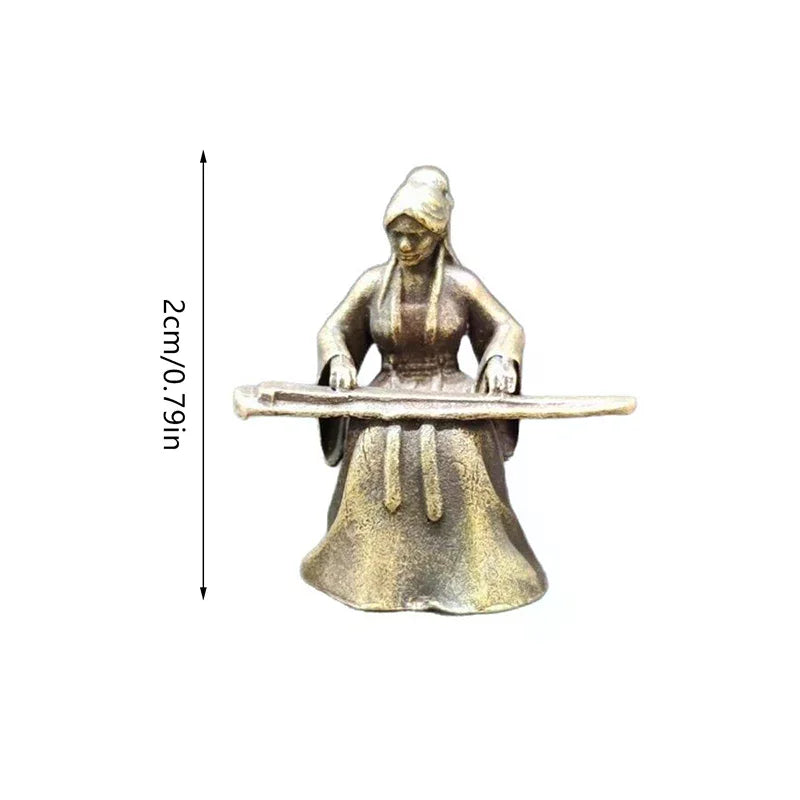 Retro Brass Decoration Gift Miniature Landscape Decoration Ancient Guzheng Garden Small Ornaments Zpaxo