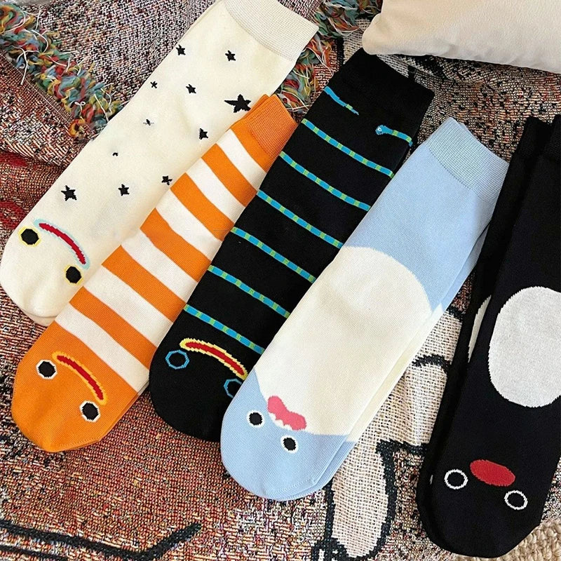 Cute Socks Creative Garden Eel Mid Weat Anti Odor Breathable Shark Zpaxo