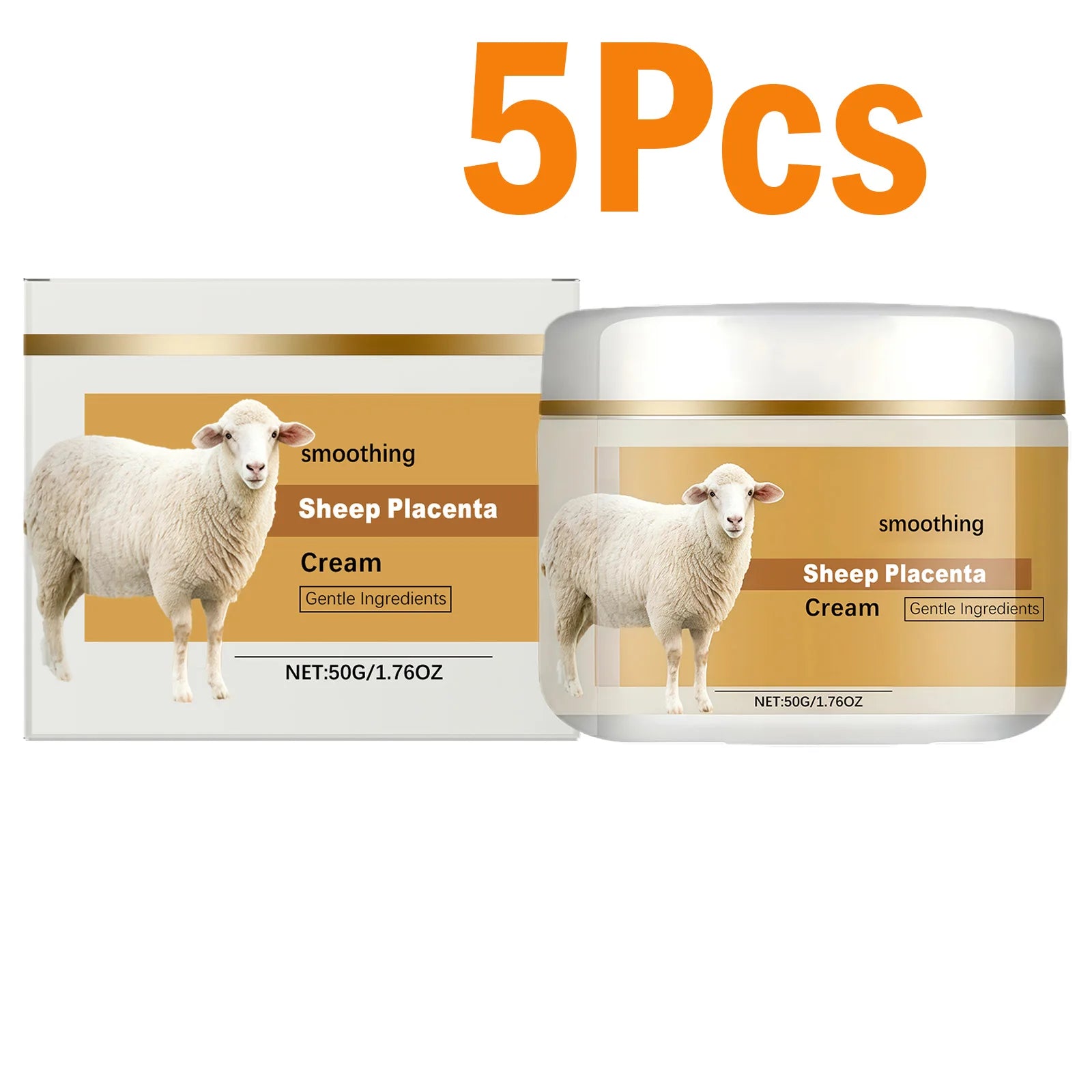 Hoygi Sheep Placenta Anti-Aging Firming Facial Cream 50g Anti-Aging Face Cream Zpaxo 5 x 50g Boxed