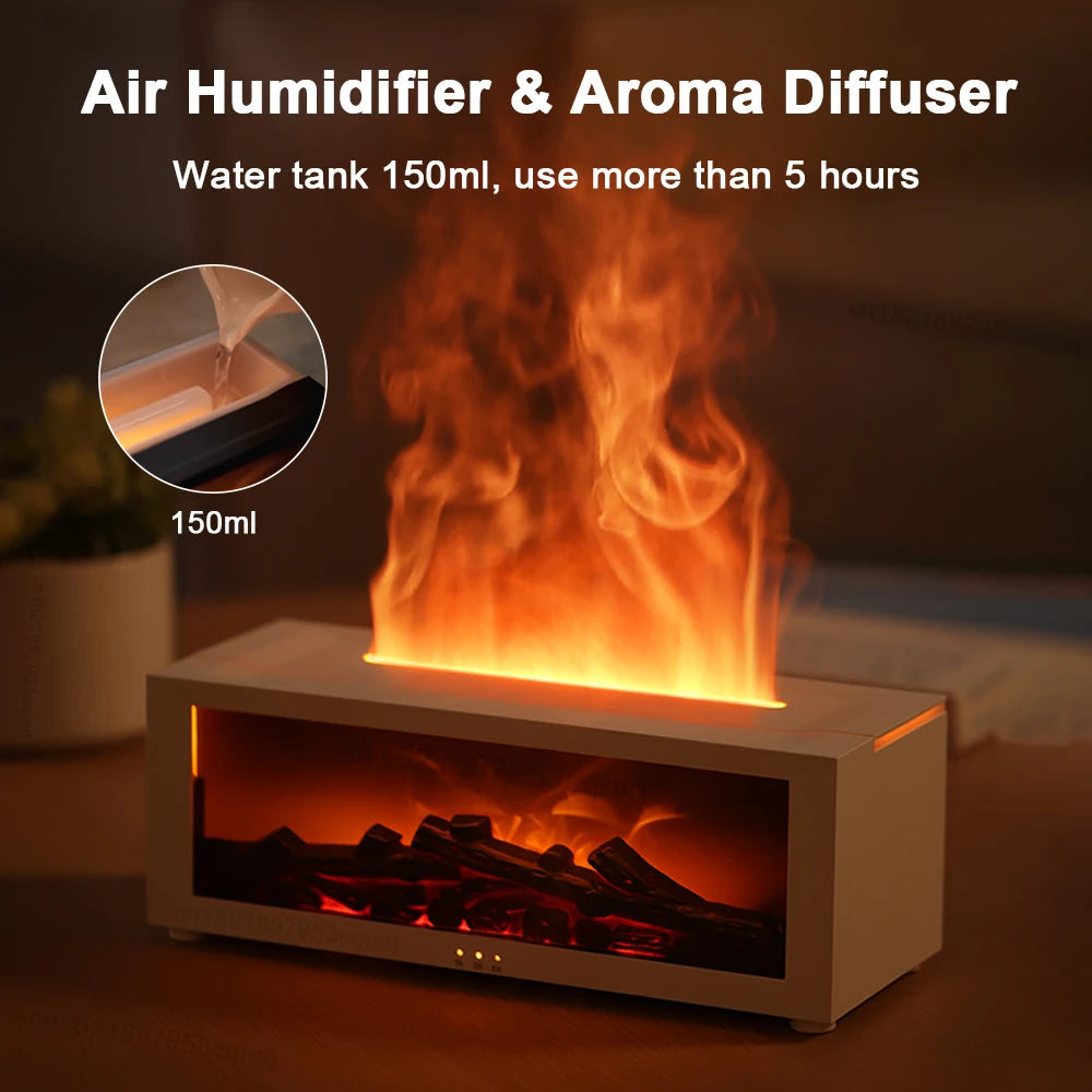 Aroma Humidifier Flame Essential Oil Diffuser Air Aromatherapy