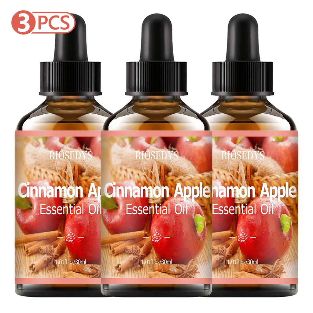 Cinnamon Apple Essential Oil Natural Fragrance Suitable Body Massage Zpaxo Cinnamon apple 3pcs 30ml