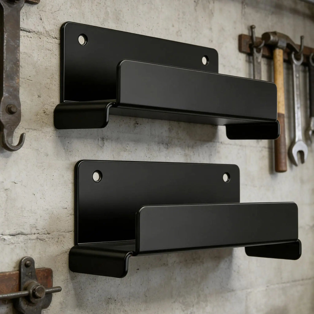 Ladder Holder Space Saving Steel Organizer Storage Hooks Garage