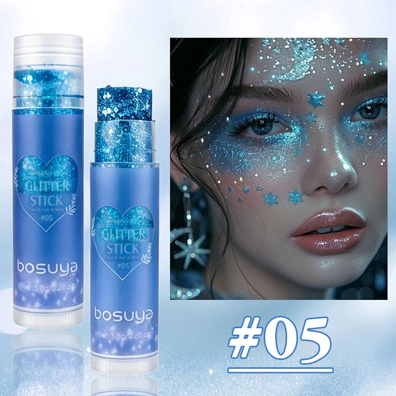 Sparkling Sequins Glitter Gel Stick Pearl Sequin Face Body Cosmetic Zpaxo 05